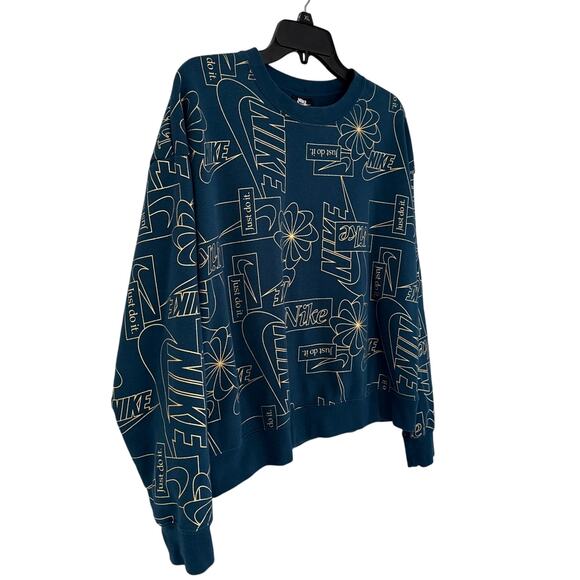 Nike “Just Do It” Icon Clash Crewneck Valerian Blue Large NWOT - Picture 4 of 7